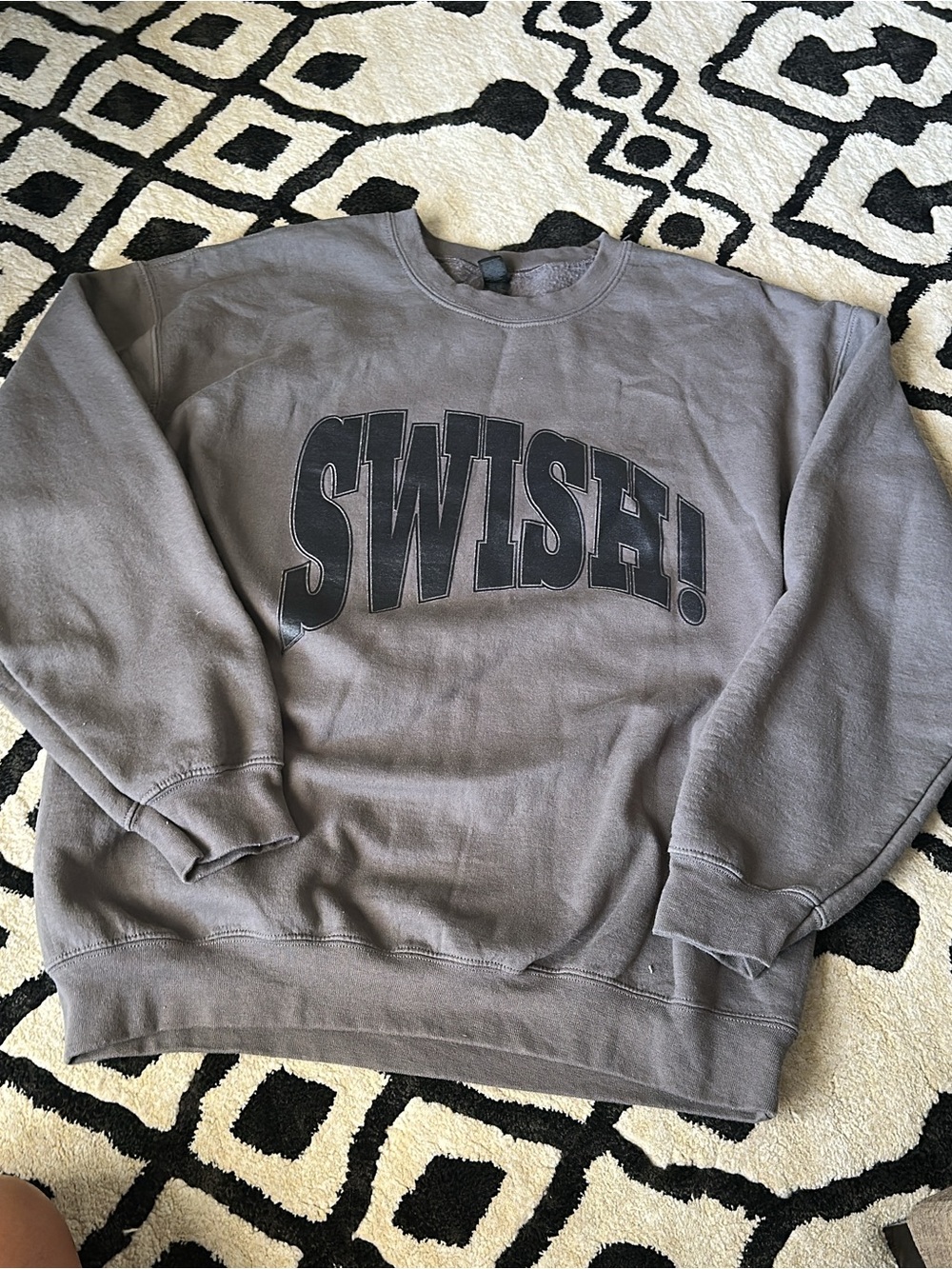 SWISH! Graphic Crewneck Sweatshirt - Gray